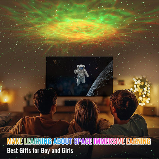 The Astronaut Projector — Galaxy + Nebula Night Light