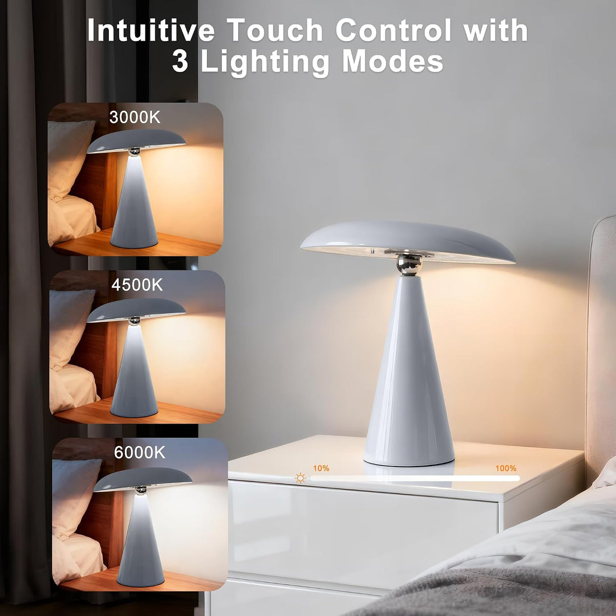 The Mushroom Lamp — Cordless, Dimmable Aesthetic Glow
