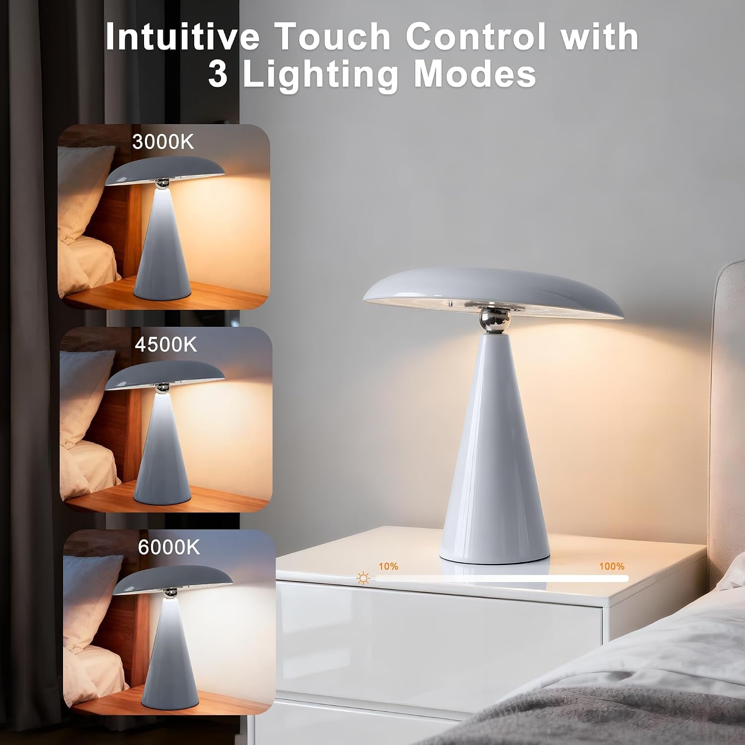 The Mushroom Lamp — Cordless, Dimmable Aesthetic Glow