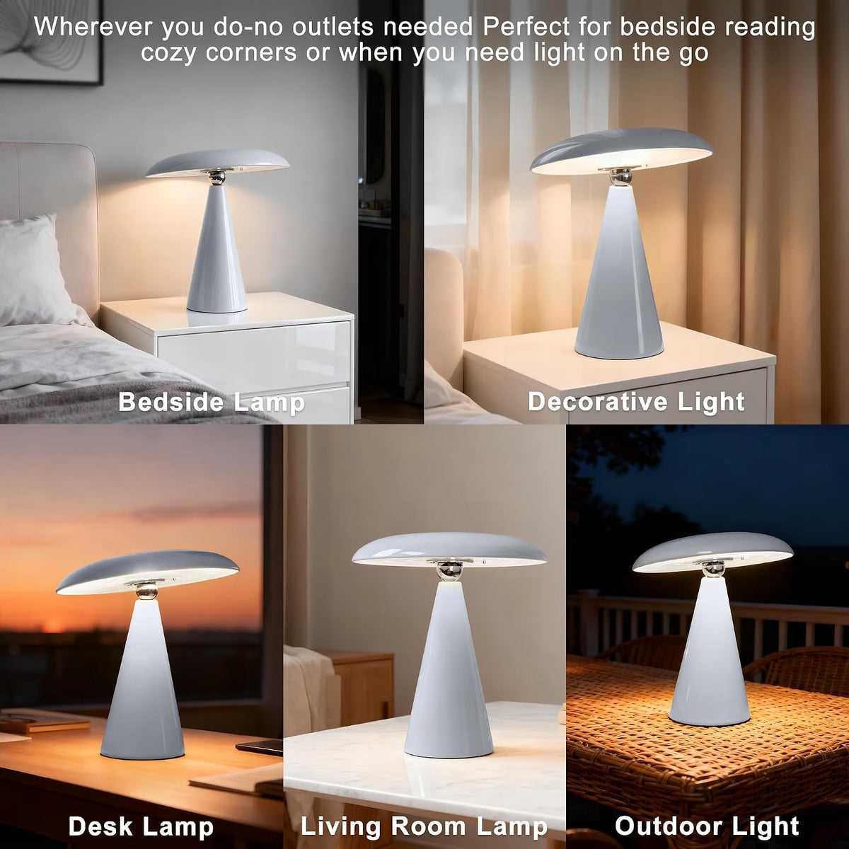 The Mushroom Lamp — Cordless, Dimmable Aesthetic Glow