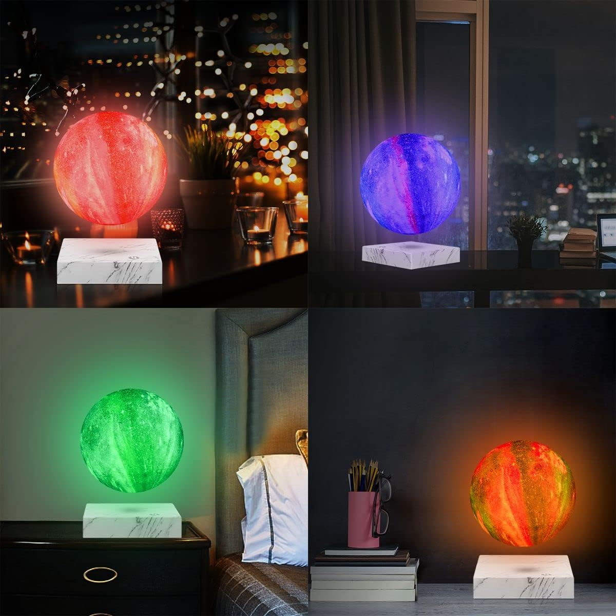 The Levitating Moon Lamp — Floating & Spinning