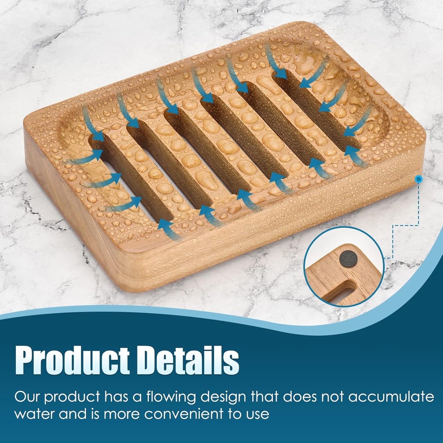 The Teak Soap Dish — Pair