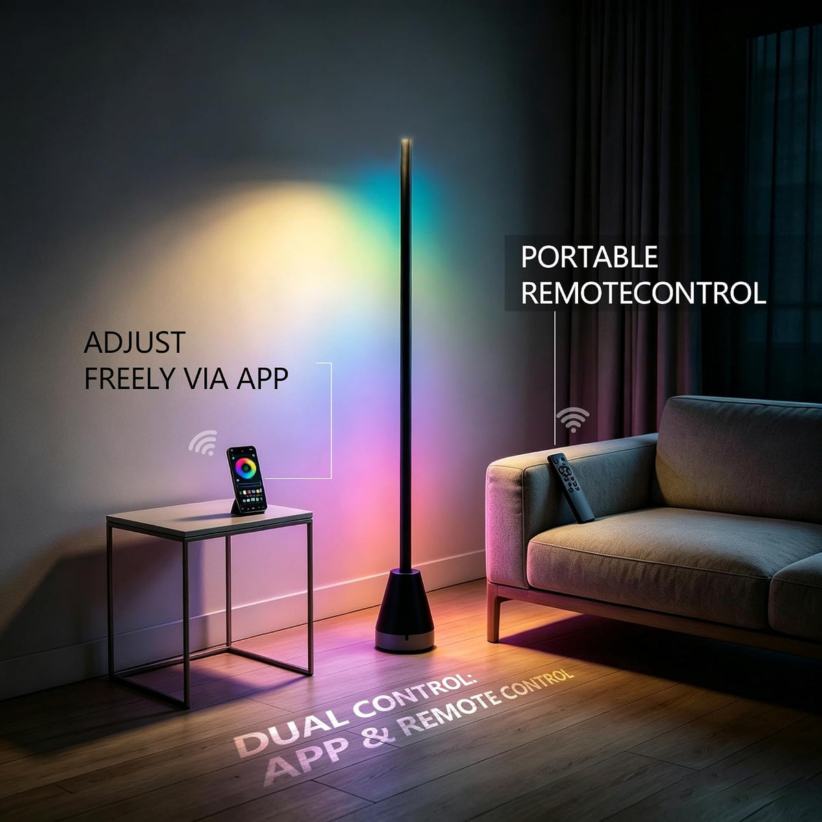 The Corner Lamp — RGB Music-Sync Floor Light