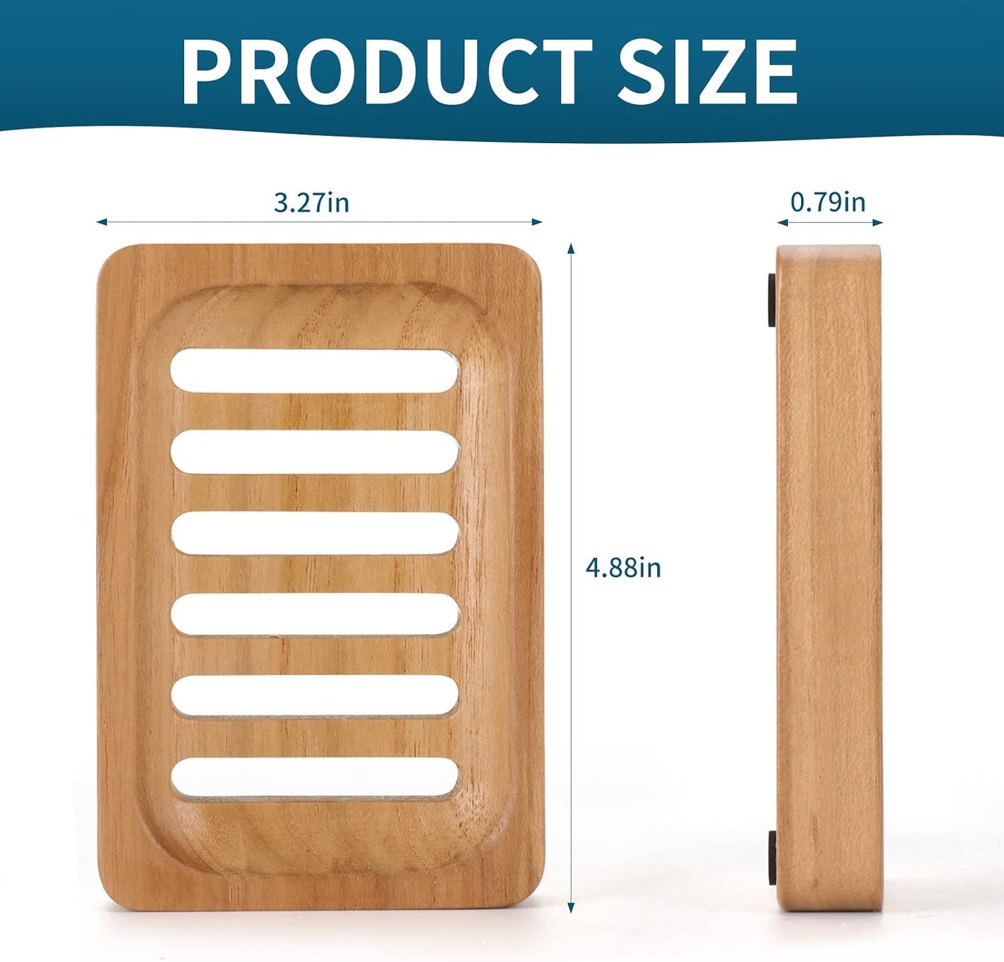 The Teak Soap Dish — Pair
