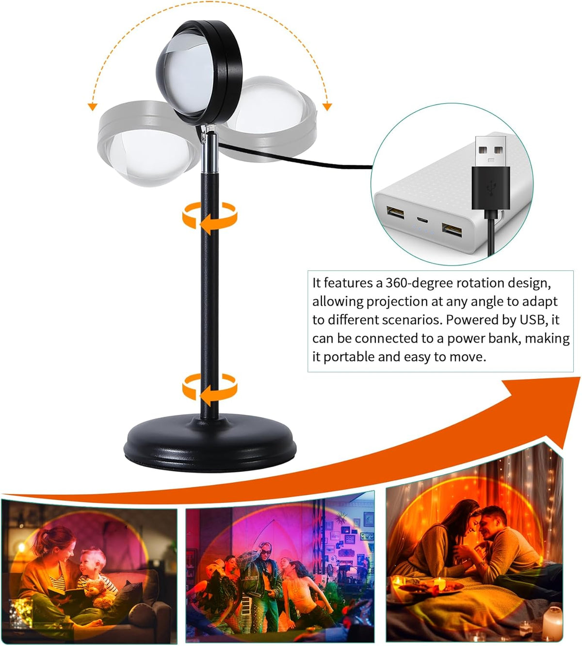 The Sunset Projector — 16-Color Mood Light